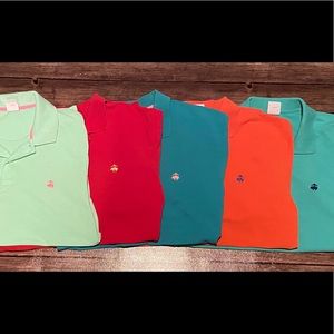 Brooks Brothers Polos (5) Lot Assorted Colors XL